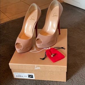 Christian Louboutin Lady Peep Patent Shoes
